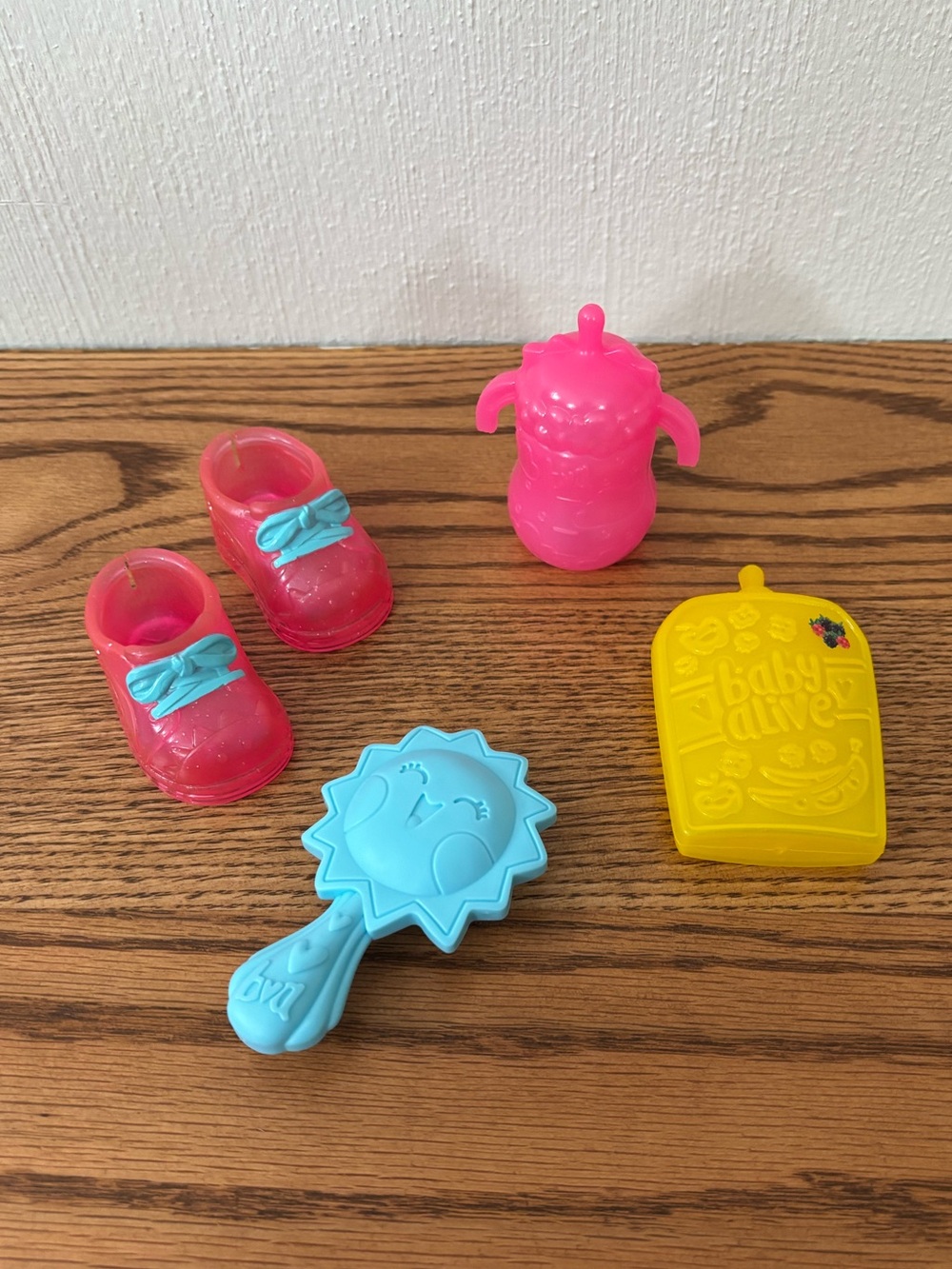 Baby Alive Replacement Accessory Lot Juice Pouch Bottle Sippy Cup Brush Shoes
